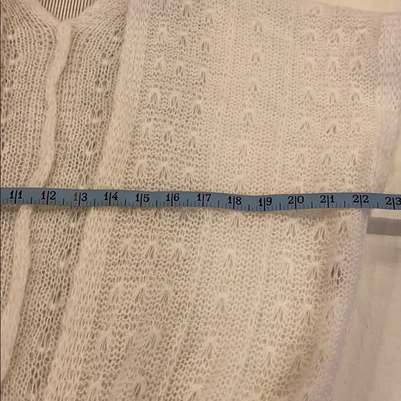 Vintage S-M White Ivory Wrap Crop Sweater Tie - Picture 6 of 13